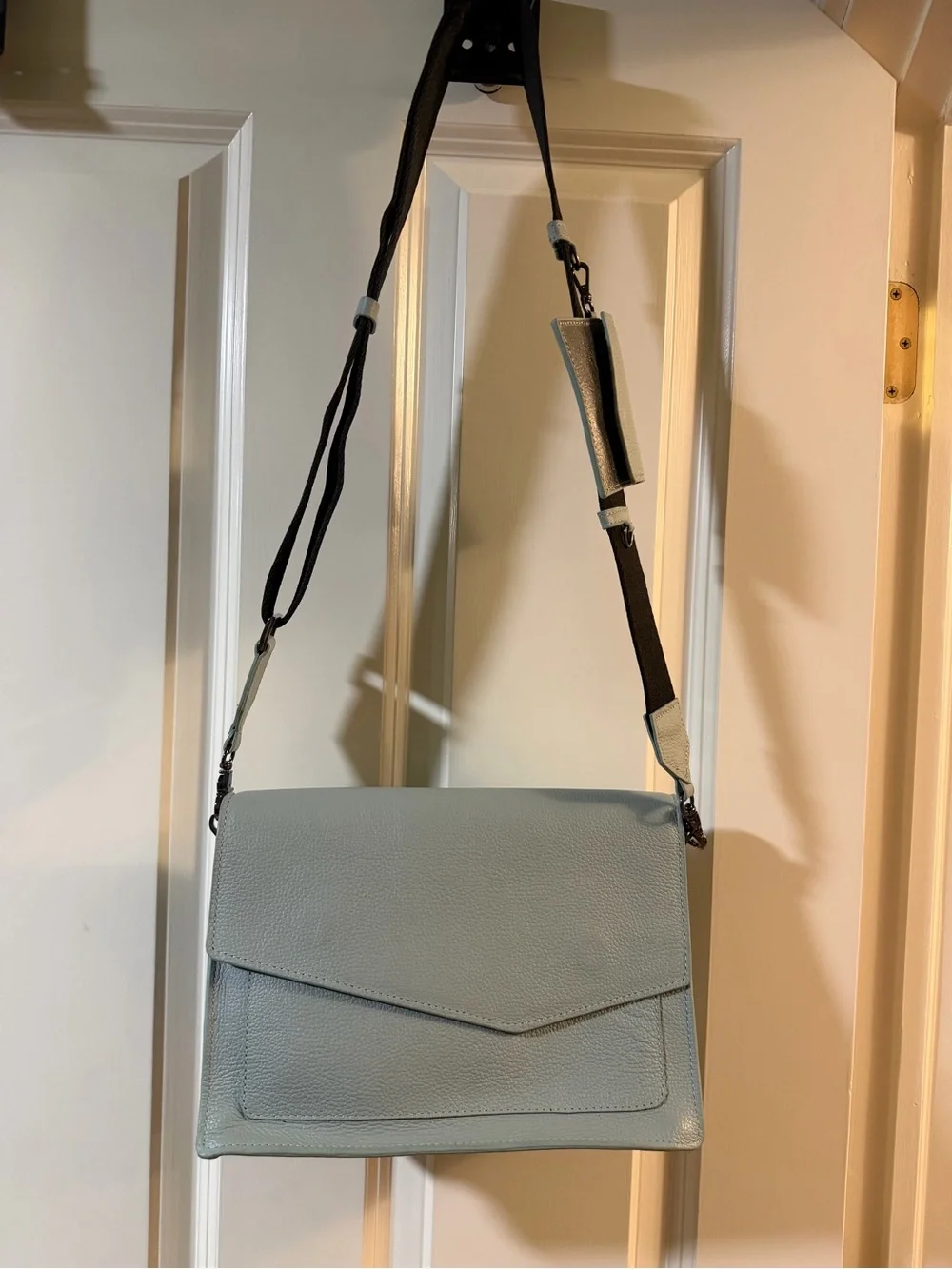Botkier Light Blue Pebbled Leather Crossbody